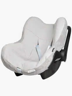 BabysOnly Tilbehør*Baby's Only Cozy Beskyttelsesbetræk til Autostol, Urban Taupe Grå/Hvid