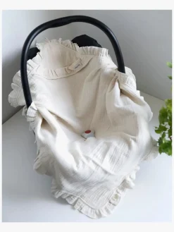 Børn BabysOnly Interiør>Baby's Only Hooded Baby Tæppe Calm, Warm Linen