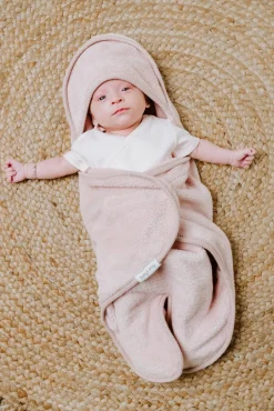 Børn BabysOnly Interiør></noscript>Baby's Only Hooded Baby Tæppe med Fødder Cozy, Old Pink