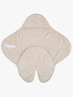 BabysOnly Interiør*Baby's Only Hooded Baby Tæppe med Fødder Cozy, Warm Linen Beige