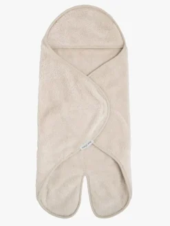 BabysOnly Interiør*Baby's Only Hooded Baby Tæppe med Fødder Cozy, Warm Linen Beige