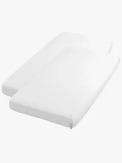 Børn BabysOnly Sengetøj>Baby's Only Stræklagen 2-pak 40x80, Tender White