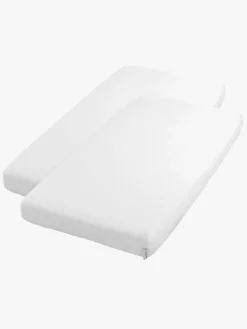 Børn BabysOnly Sengetøj>Baby's Only Stræklagen 2-pak 60x120, Tender White