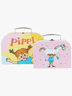 PippiLangstrump Opbevaring*Barbo Toys Pippi Langstrømpe Kufferter 2-pak