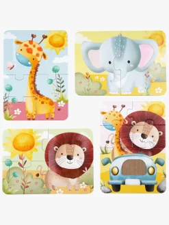 BarboToys Spil & Puslespil>Barbo Toys  Rør og føl Puslespil Safari 4-i-1