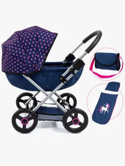 BayerDesign Dukker & Bamser*Bayer Design Dukkevogn Cosy, Blå/Lyserød Blå/Lyserød