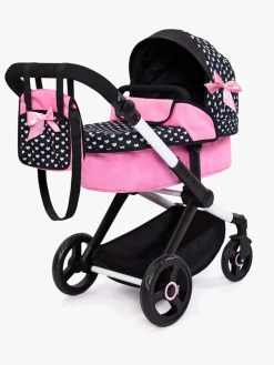 BayerDesign Dukker & Bamser>Bayer Design Xeo Dukkevogn, Sort/Lyserød