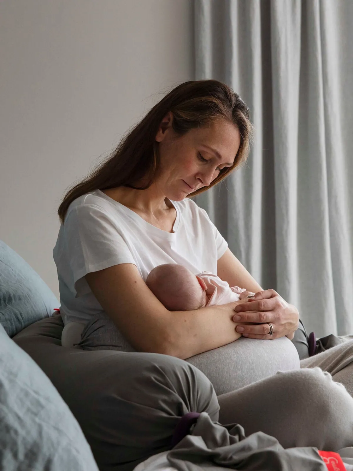bbhugme Amning*Ammepude Betræk, Grey Melange Grå