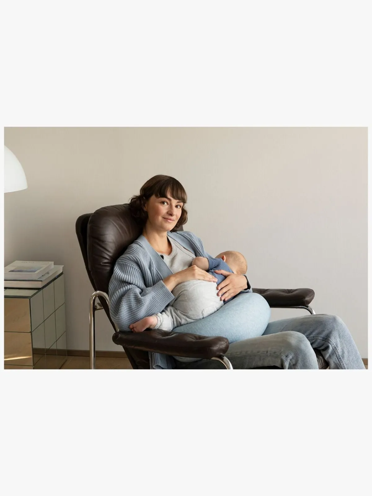 bbhugme Amning*Ammepude, Blue Melange Blå