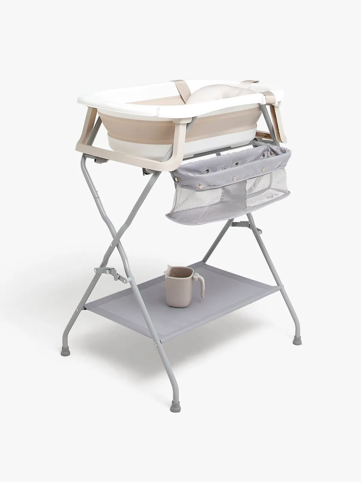 Beemoo Badeværelset>CARE Assist Badekar inkl. Badestøtte Stativ & Skyllekande, Beige