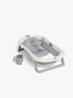 Beemoo CARE Assist Badekar inkl. Badestøtte & Skyllekande, White/Grey