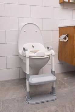 Beemoo Badeværelset*CARE Assist Toiletsæde med Stige, Grey/White Grå/Hvid