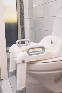 Beemoo Badeværelset*CARE Assist Toiletsæde med Stige, Grey/White Grå/Hvid