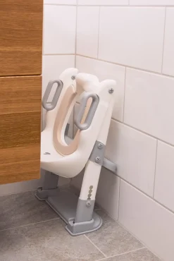 Beemoo Badeværelset*CARE Assist Toiletsæde med Stige, Grey/White Grå/Hvid