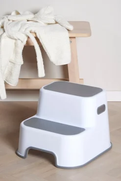 Beemoo Badeværelset*CARE Assist Toiletsæde & Skammel, White/Grey