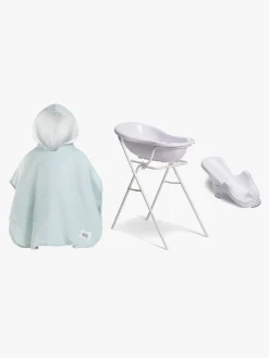Beemoo Badeværelset*CARE Badekar med Stativ Inkl. Badestol & Badekåbe, White/Blue