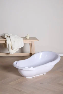 Beemoo Badeværelset*CARE Badekar med Stativ Inkl. Badestol & Badekåbe, White/Blue