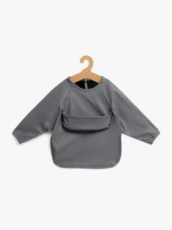 Beemoo CARE Bib  Langærmet Hagesmæk, Dark Grey