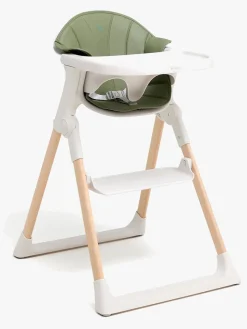 Beemoo Højstole & Tilbehør>CARE Harmony Højstol inkl. Hynde, White/Wood/Green