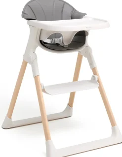 Beemoo Højstole & Tilbehør*CARE Harmony Højstol inkl. Hynde, White/Wood/Grey