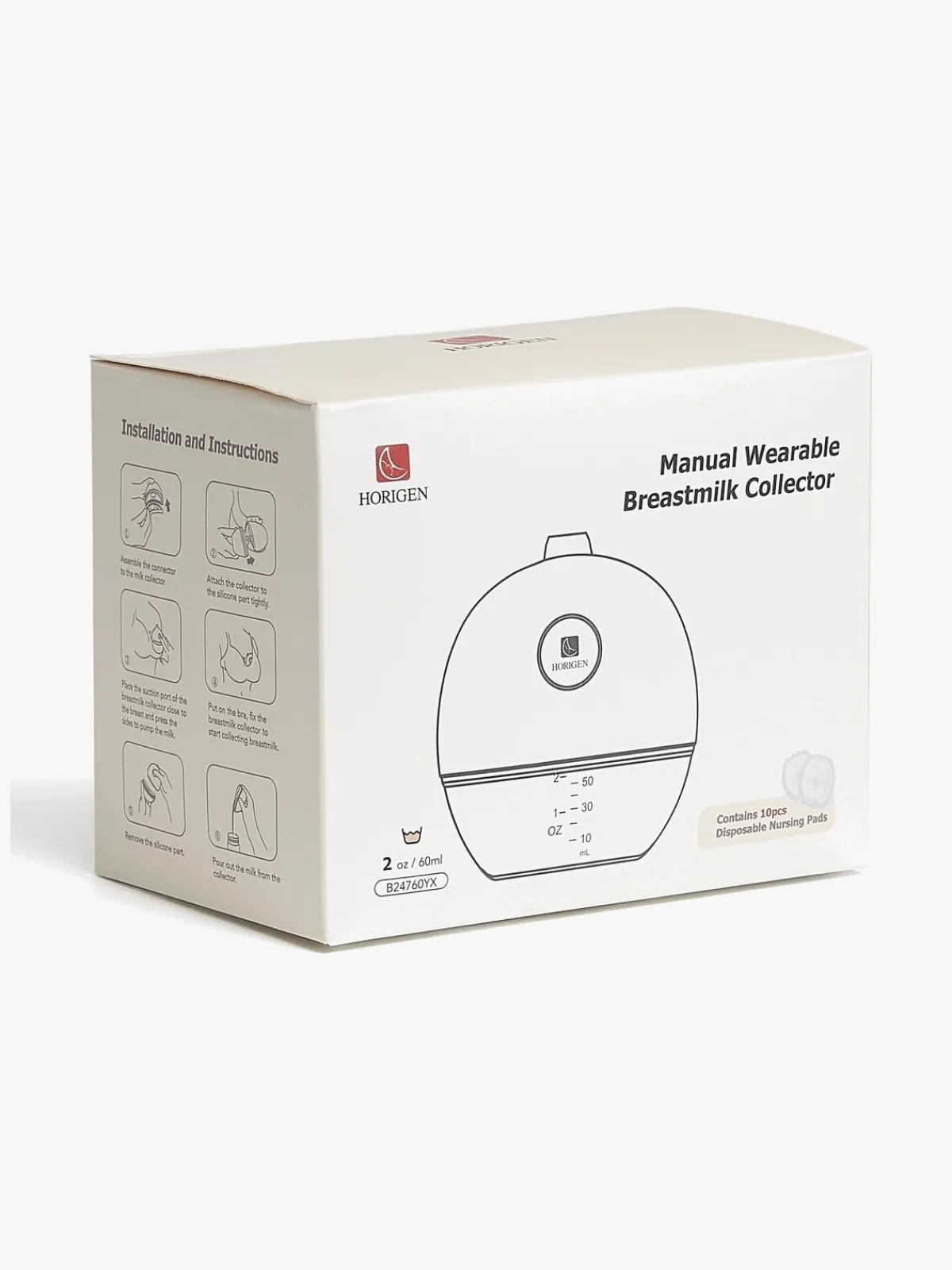 Beemoo Amning>CARE Horigen Bærbar Manuel Brystpumpe inkl. 10-pak Ammeindlæg