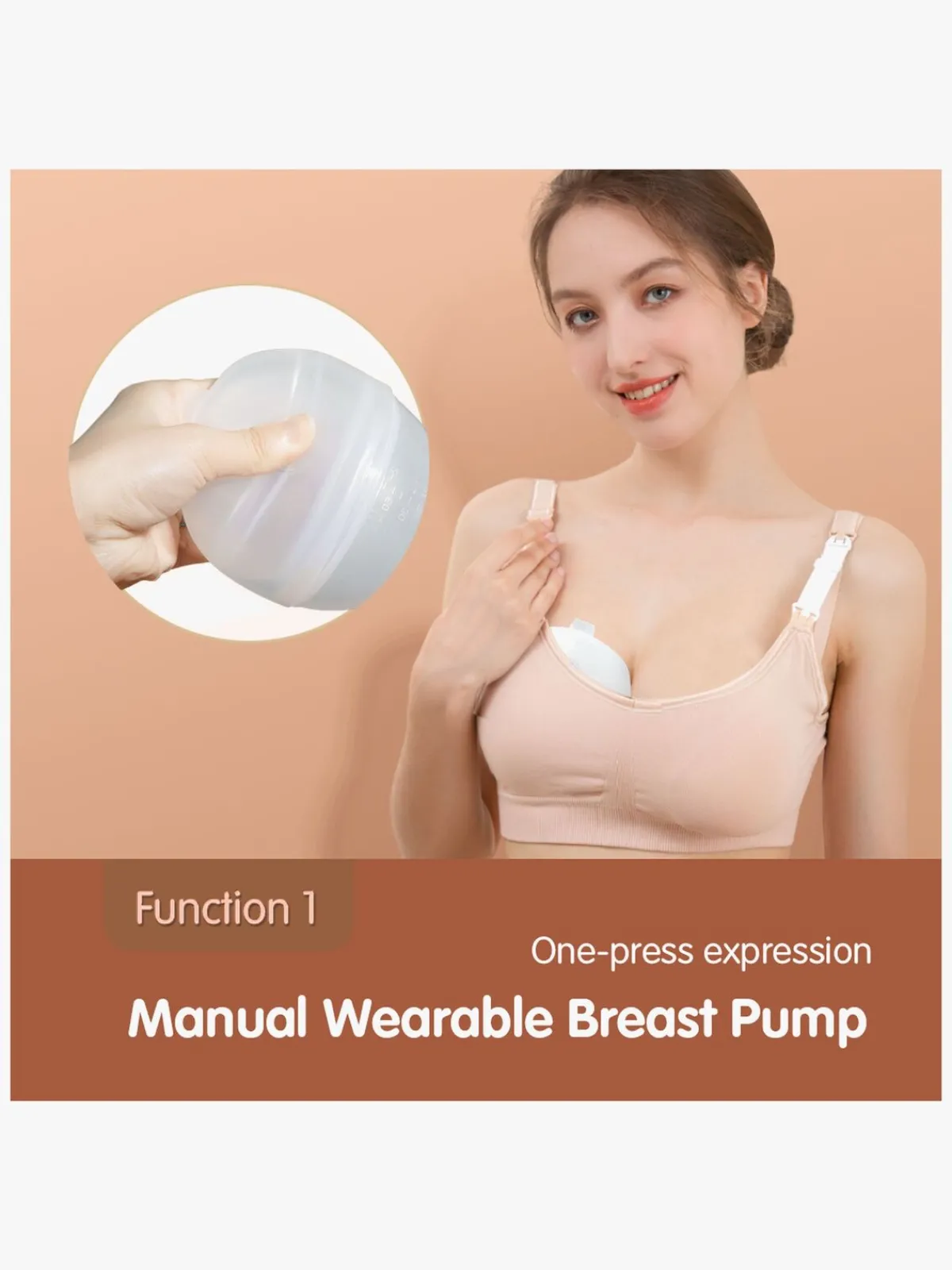 Beemoo Amning>CARE Horigen Bærbar Manuel Brystpumpe inkl. 10-pak Ammeindlæg