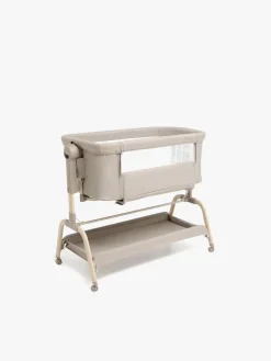 Børn Beemoo CARE Motion Bedside Crib, Taupe/Wood