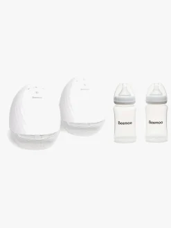 Beemoo Amning>CARE Wearable Elektrisk Brystpumpe Dobbelt inkl. Modermælksflaske 240 ml 2-pak