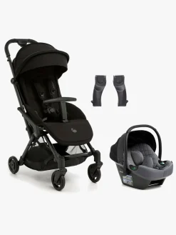 Beemoo Easy Fly Lux 4 Klapvogn inkl Route i-Size Autostol Baby, Jet Black/Mineral Grey