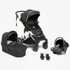 Beemoo Vognpakker>Maxi 4 Duovogn inkl. Route i-Size Autostol Baby, Black Silver/Mineral Grey