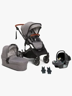 Beemoo Vognpakker*Maxi 4 Duovogn inkl. Route i-Size Autostol Baby, Grey Black/Mineral Grey