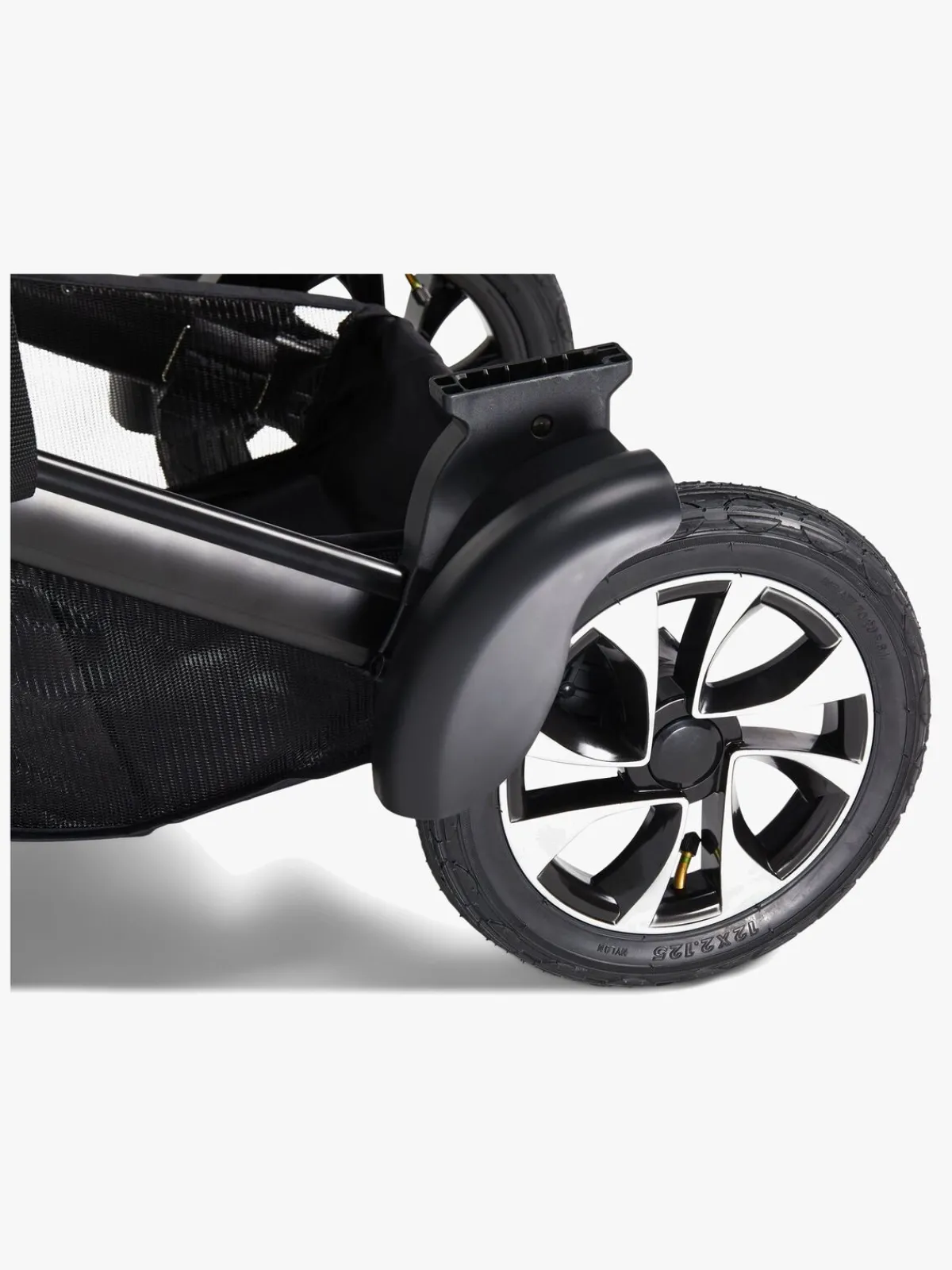 Beemoo Maxi 4 Twin Søskendevogn inkl. Søskendeklapvognsdel, Black/Black