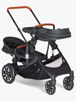 Beemoo Maxi 4 Twin Søskendevogn inkl. Søskendeklapvognsdel, Black/Black