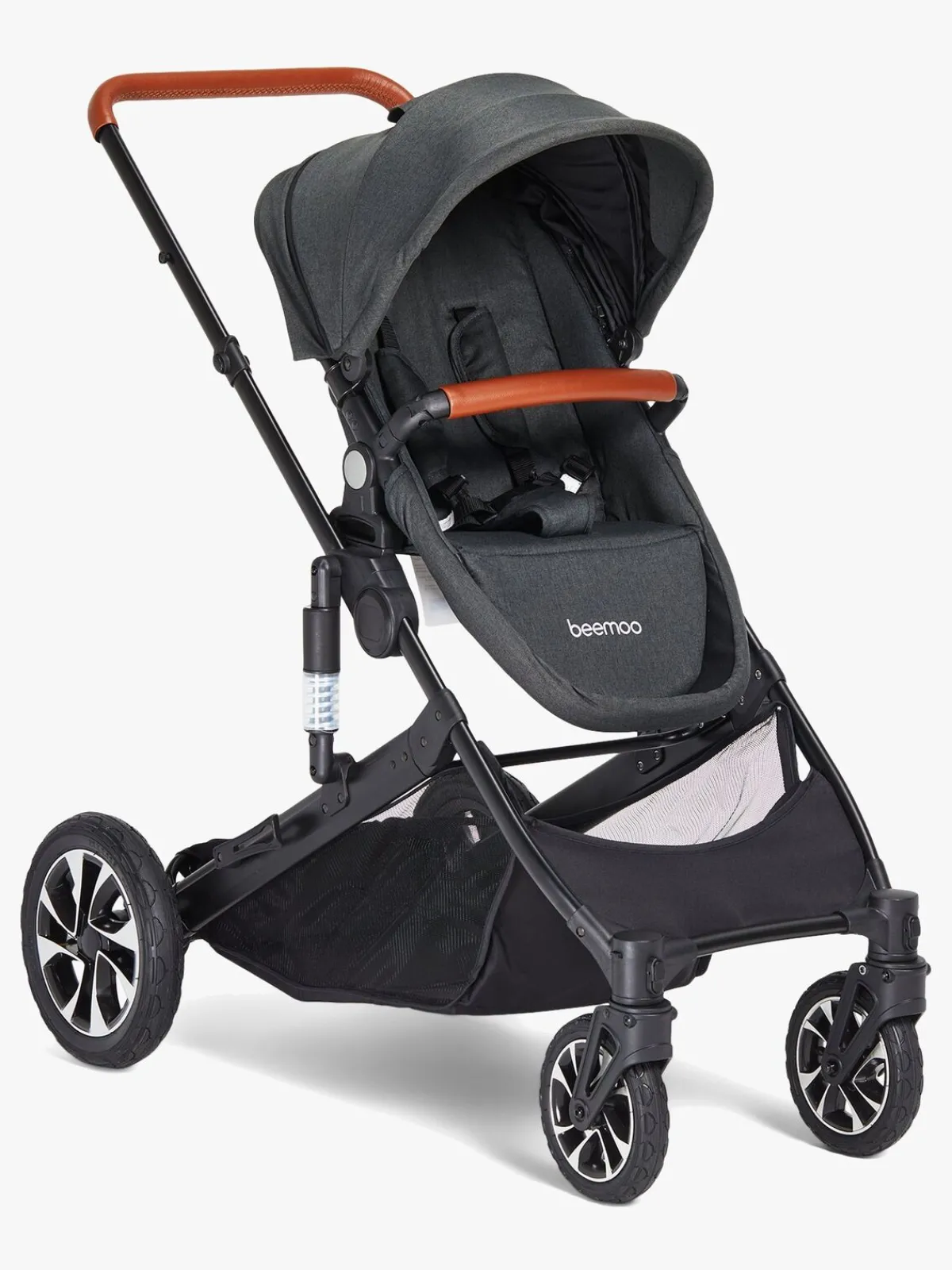 Beemoo Maxi 4 Twin Søskendevogn inkl. Søskendeklapvognsdel, Black/Black