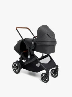 Beemoo Vognpakker></noscript>Maxi 4 Twin Søskendevogn inkl. Ekstra Søskendesæde & Route i-Size Autostol Baby & ISOFIX Base, Black/Black Stone