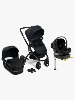 Beemoo Vognpakker>Move Duo Kombivogn inkl. Route i-Size Autostol Baby & ISOFIX Base, Black/Black Stone