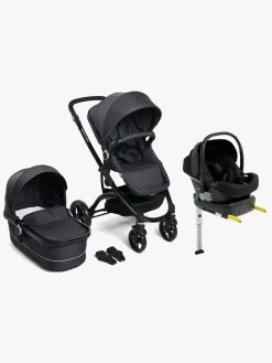 Beemoo Move Duo Kombivogn inkl. Route i-Size Autostol Baby & ISOFIX Base, Asphalt/Black Stone