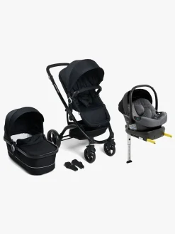 Beemoo Move Duo Kombivogn inkl. Route i-Size Autostol Baby & ISOFIX Base, Black/Mineral Grey