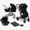 Beemoo Vognpakker>Move 2-in-1 Kombivogn inkl. Route i-Size Autostol Baby, Black/Black Stone