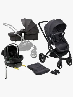 Beemoo Vognpakker*Move 2-in-1 Kombivogn inkl. Route i-Size Autostol Baby & ISOFIX Base, Asphalt/Black Stone