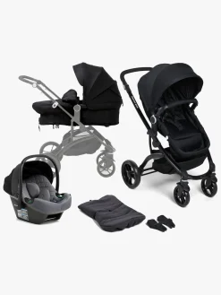 Beemoo Vognpakker>Move 2-in-1 Kombivogn inkl. Route i-Size Autostol Baby, Black/Mineral Grey