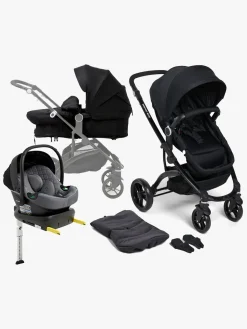 Beemoo Vognpakker>Move 2-in-1 Kombivogn inkl. Route i-Size Autostol Baby & ISOFIX Base, Black/Mineral Grey