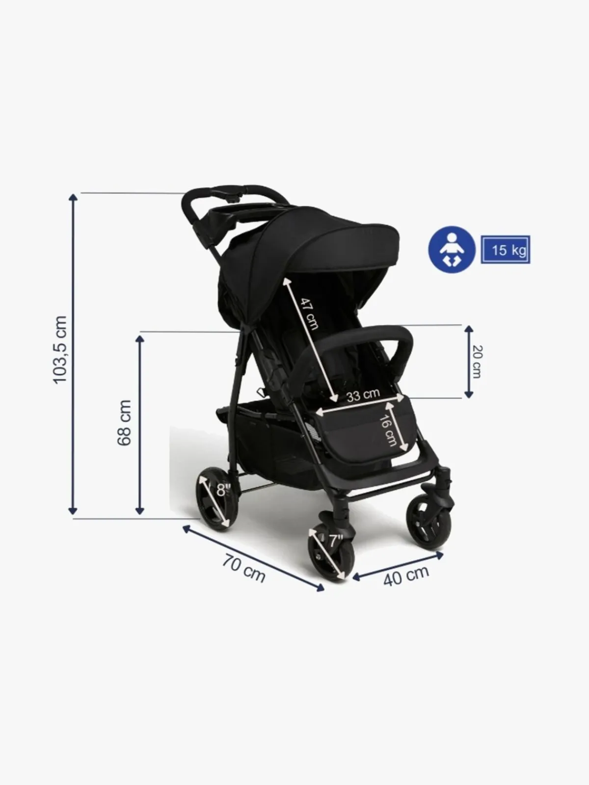 Beemoo Rejseklapvogne>Move Shopper Klapvogn, Black