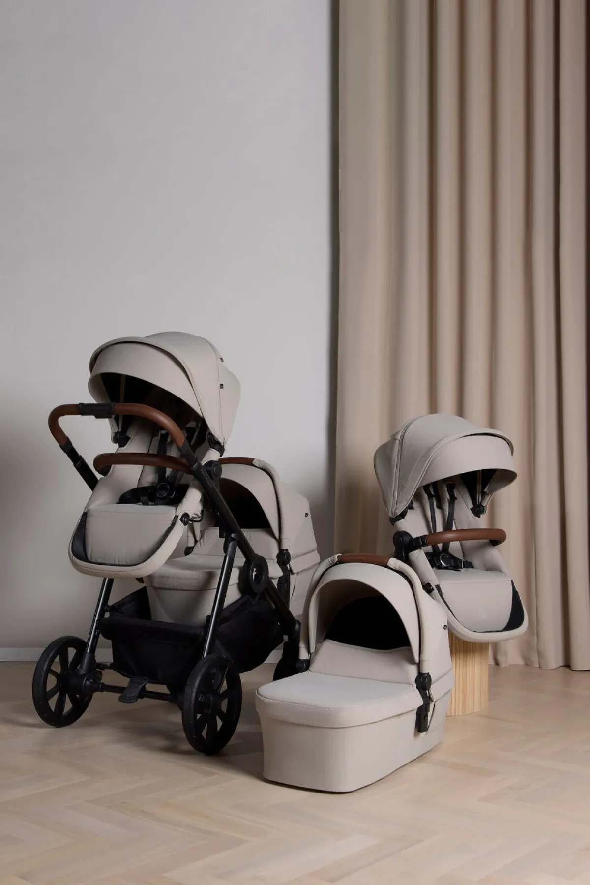 Beemoo Pro Multi 2 Tvillingevogn, Latte Beige