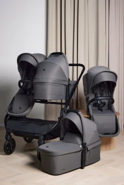 Beemoo Vognpakker*Pro Twin 2 Tvillingevogn, Mocha Grey