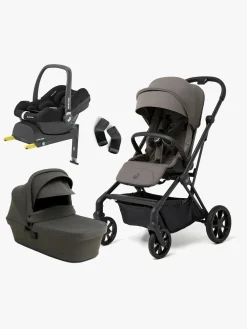 Beemoo Vognpakker*Pro Twist Duovogn Inkl. MaxiCosi CabrioFix Autostol Baby & Base, Mocha Grey/Essential Black