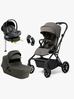 Beemoo Pro Twist Duovogn Inkl. Route Autostol Baby & Base, Mocha Grey/Mineral Grey