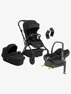 Beemoo Pro Twist Duovogn inkl. Maxi-Cosi CabrioFix Autostol Baby & Base, Coffee Black/Essential Black