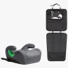 Beemoo Autostolspakker>Raise 2 i-Size Selepude ISOFIX inkl.  3-i-1 Sædebeskytter, Mineral Grey/Black