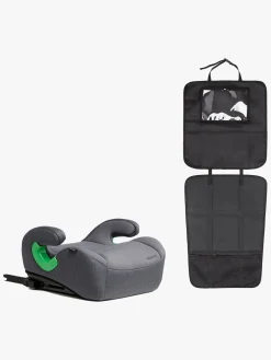 Beemoo Autostolspakker>Raise 2 i-Size Selepude ISOFIX inkl.  3-i-1 Sædebeskytter, Mineral Grey/Black